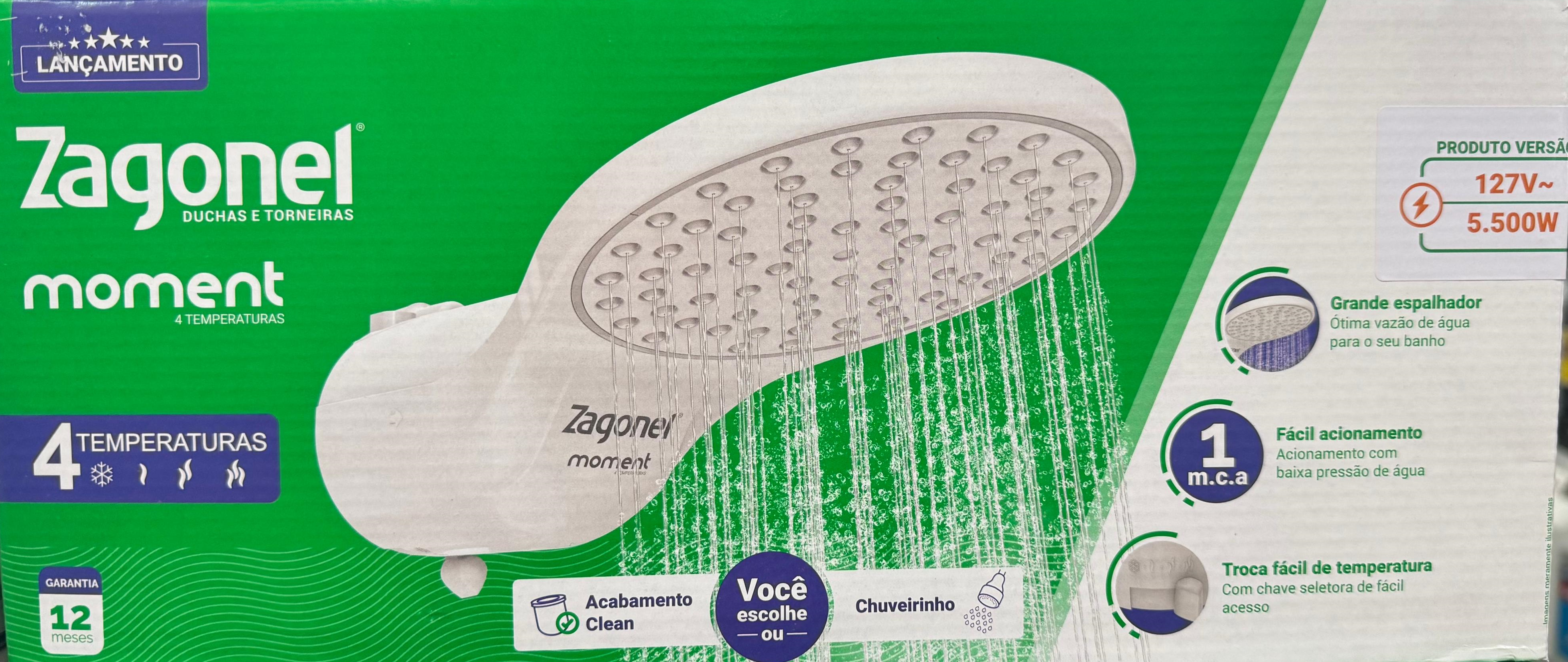 DUCHA ZAGONEL MOMENT 4T 127/220V