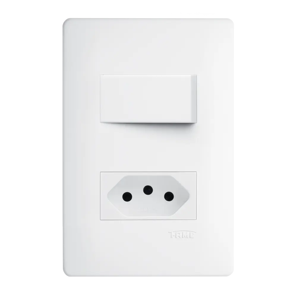 INTERRUPTOR SIMPLES + TOMADA 2P+T 20A FAME HABITAT