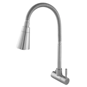 TORNEIRA COZINHA PAREDE GIRATÓRIO GOURMET AÇO ESCOVADO