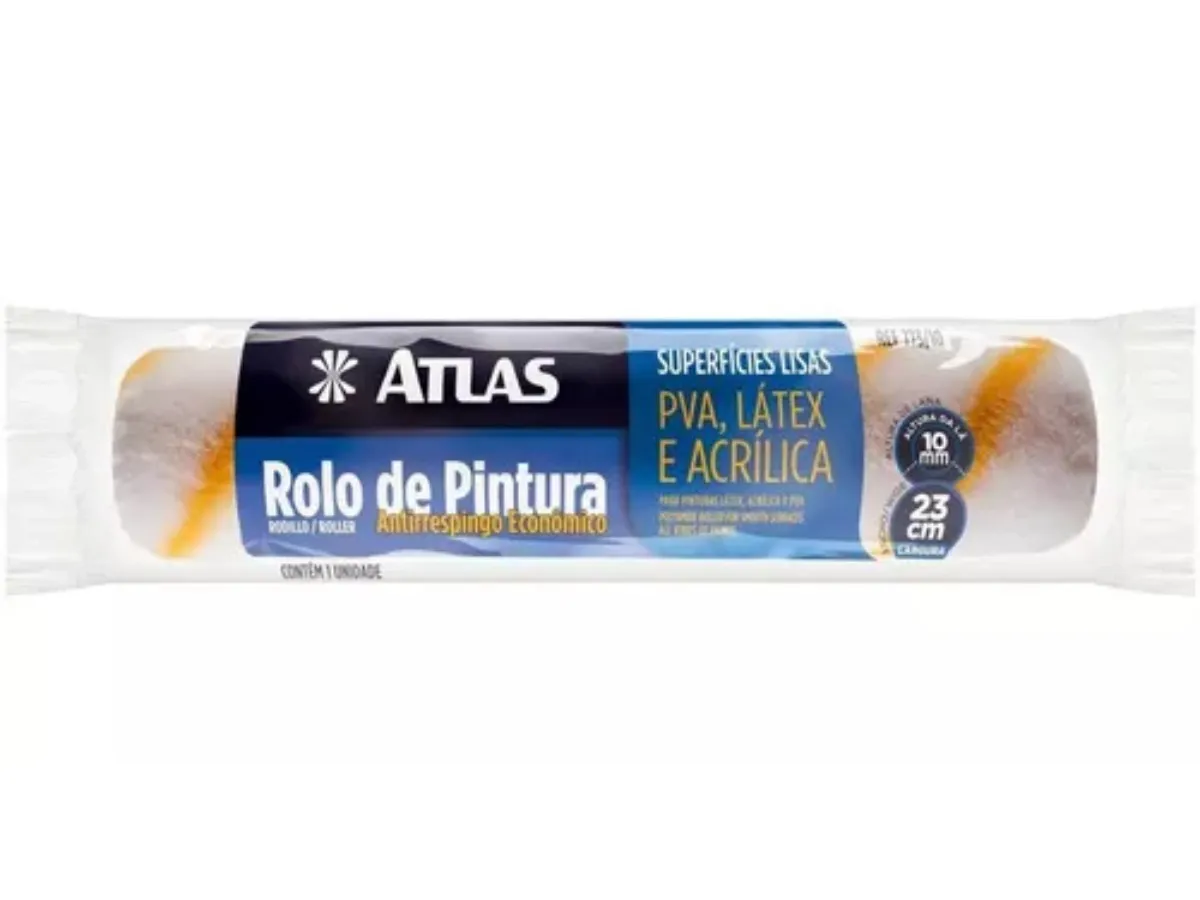 ROLO DE LÃ ANTIRESPINGO ATLAS 773/10 23CM